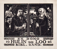 Ex Dono Hulin De Loo 1946 - Exlibris Ex-libris Ex Libris Bookplate - Bookplates