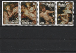 1987 AITUTAKI 464-67** Noël, Tableaux Rubens, Côte 16.50 - Aitutaki