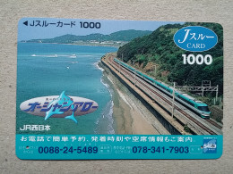 T-616 - JAPAN, Japon, Nipon, Carte Prepayee, Prepaid Card, CARD, RAILWAY, TRAIN, CHEMIN DE FER - Eisenbahnen