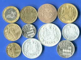 Monaco  11  Pieces - 1922-1949 Luigi II