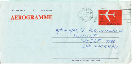 Australia Aerogramme Sent To Denmark Goulburn 12-12-1977 - Aerogramas