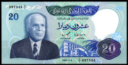 20 Dinars Type 1983-P81-UNC** // NEUF**-2 SCANS -2 IMAGES - Tunisie