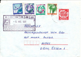 Yugoslavia Uprated Postal Stationery Cover Sent To Germany 1991 - Entiers Postaux