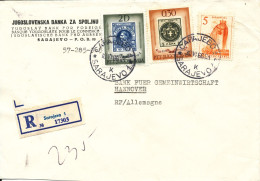 Yugoslavia Registered Bank Cover Sent To Germany Sarajevo 30-6-1966 - Briefe U. Dokumente