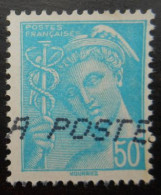 549 France 1942 Oblitéré Type Mercure Modifié Avec Légende Postes Françaises - Usados