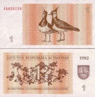 Billets Collection Lituanie Pk N° 39 - 1 Talonas - Lithuania