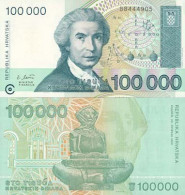 Billets Banque Croatie Pk N° 27 - 100000 Dinara - Croatia