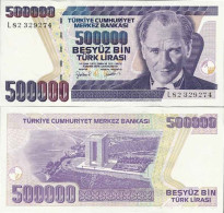 Billets De Collection Turquie Pk N° 212 - 500 000 Lira - Turkey