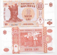 Billets Banque Moldavie Pk N° 10 - 10 LEI - Moldavië