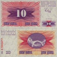 Billet De Collection Bosnie Pk N° 10 - 10 Dinara - Bosnia And Herzegovina