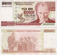Billet De Collection Turquie Pk N° 205 - 100000 Lira - Turchia