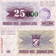 Billet De Collection Bosnie Pk N° 54 - 25000 Dinara - Bosnia Y Herzegovina