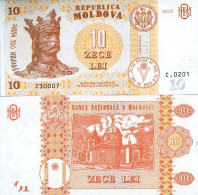 Billet De Banque Collection Moldavie - PK N° 22 - 10 LEI - Moldavië