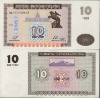 Billet De Banque Armenie Collection Pk N°  33 - Billet De 10 Dram - Armenia