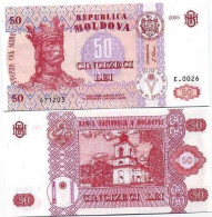 Billets De Banque Moldavie Pk N° 14 - 50 LEI - Moldavië