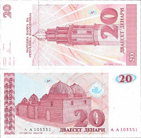 Billet De Banque Collection Macedoine - PK N° 10 - 20 Denari - North Macedonia