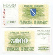 Billet De Banque Bosnie Pk N° 16 - 5000 Dinara - Bosnia And Herzegovina