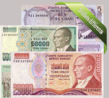 Turquie - Collection De 5 Billets De Banque Tous Différents. - Turquie