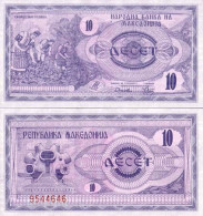 Billet De Collection Macedoine Pk N° 1 - 10 Denar - Nordmazedonien