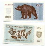 Billet De Collection Lituanie Pk N° 44 - 500 Talonu - Lithuania