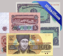 Bulgarie - Collection De 10 Billets De Banque Tous Différents. - Bulgarije