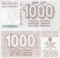 Billet De Banque Collection Bosnie - PK N° 9 - 1000 Dinara - Bosnia Y Herzegovina