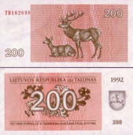 Billets De Banque Lituanie Pk N° 43 - 200 Talonas - Lituanie