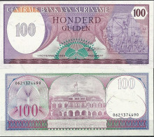 Billet De Banque Surinam Pk N° 128B - De 100 Gulden - Suriname