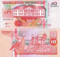 Billet De Collection SURINAM Pk N° 137 - 10 Gulden - Suriname