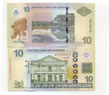 Billet De Collection Surinam Pk N° 163 - 10 Dollars - Suriname