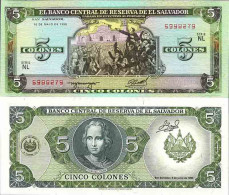 Billet De Banque Collection Salvador - PK N° 138 - 5 Colones - Salvador