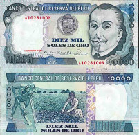 Billet De Banque Collection Pérou - PK N° 124 - 10 000 Intis - Pérou