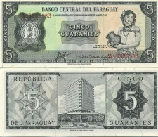 Billet De Banque Paraguay Pk N° 195 - 5 Guaranis - Paraguay