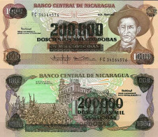Nicaragua - Pk N° 162 - Billet De Banque De 200000 Sur 1000 Cordobas - Nicaragua