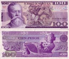Billet De Banque Mexique Pk N° 74 - 100 Pesos - Mexico