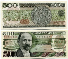 Billet De Collection Mexique Pk N° 79 - 500 Pesos - Mexico