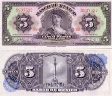 Billet De Banque Collection Mexique - PK N° 60 - 5 Pesos - México