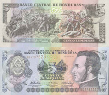 Billet De Banque Collection Honduras - PK N° 91C - 5 Lempiras - Honduras