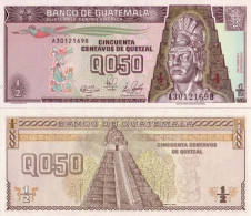 Billet De Collection Guatemala Pk N° 72 - 0,5 Quetzal - Guatemala