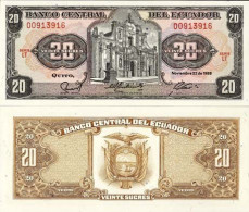 Billet De Collection Equateur Pk N° 121A - 20 Sucres - Equateur