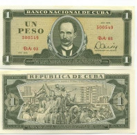 Billets De Banque Cuba Pk N° 102 - 1 Peso - Cuba