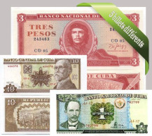 Cuba - Collection De 5 Billets De Banque Tous Différents. - Kuba