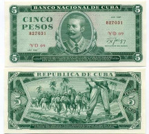 Billet De Collection Cuba Pk N° 103 - 5 Pesos - Kuba