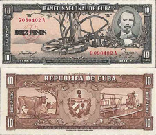 Billet De Banque Collection Cuba - PK N° 88 - 10 Pesos - Cuba