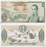 Billet De Banque Colombie Pk N° 406 - 5 Pesos - Colombie