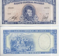 Billet De Banque Chili Pk N° 134 - 0,5 Escudo - Chili