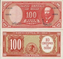 Billet De Collection Chili Pk N° 127 - 100 Pesos - Chile