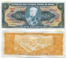 Billet De Banque Bresil Pk N° 157 - 2 Cruzeiros - Brazilië