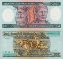Billet De Banque Bresil Pk N° 199 - 200 Cruzeiros - Brasile