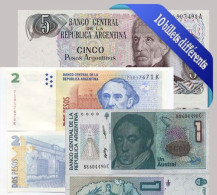 Argentine - Collection De 10 Billets De Banque Tous Différents. - Argentine